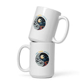 Close-up of Harmony Balance Ying Yang Mug showing glossy finish.